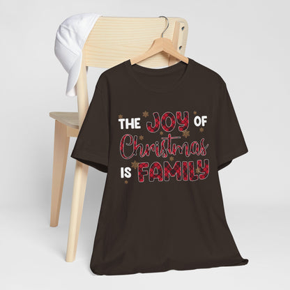 The Joy of Christmas is Family Shirt – Buffalo Plaid Matching Holiday Tee