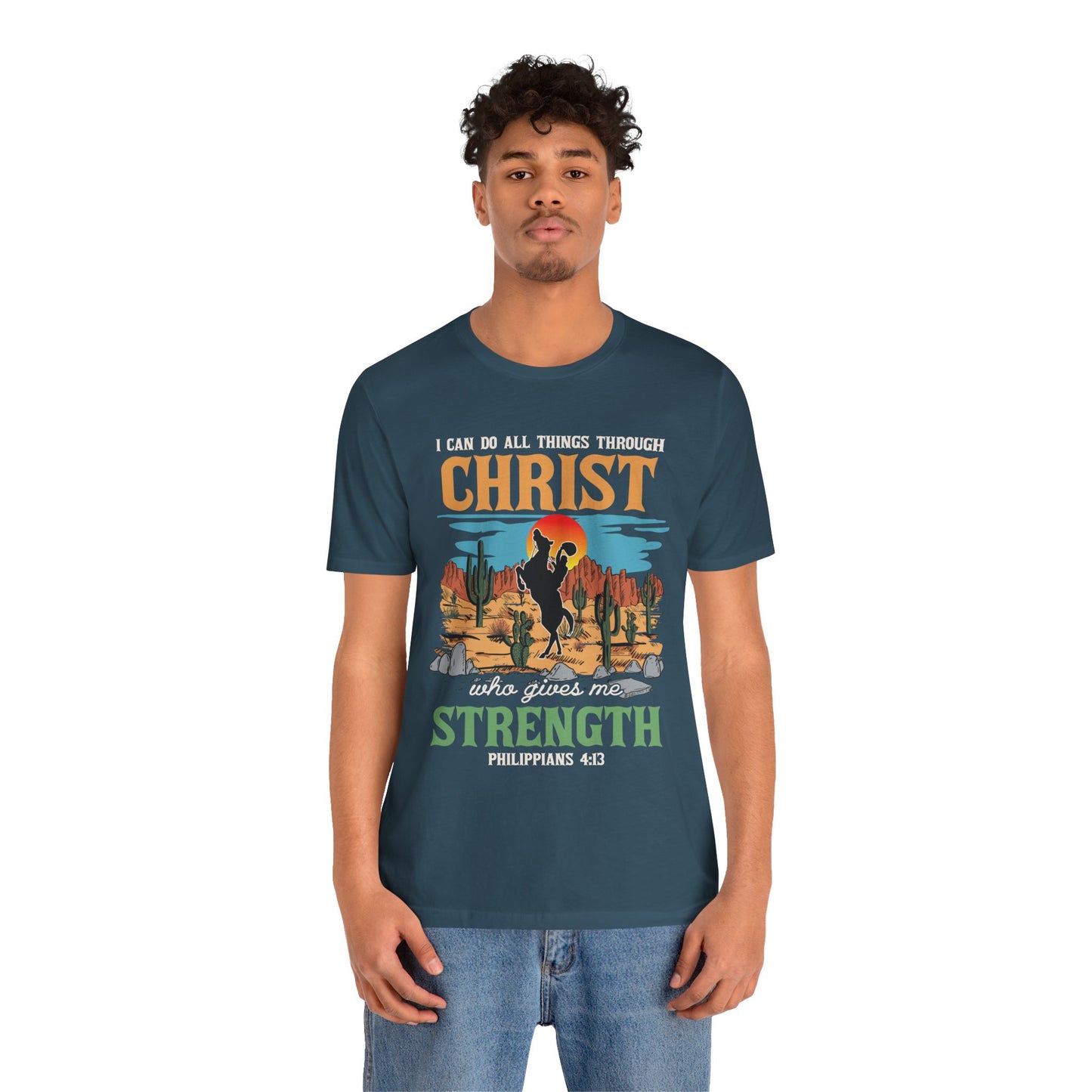 I Can Do All Things Through Christ Shirt – Western Rodeo Christian Tee