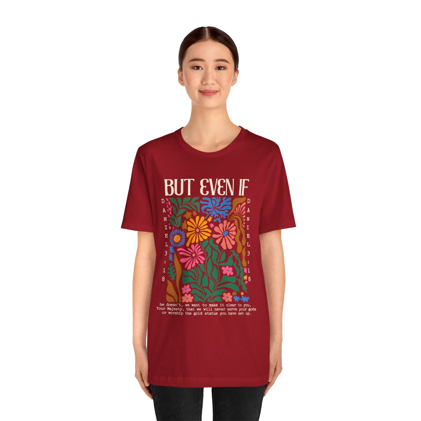But Even If Shirt – Retro Boho Flowers Christian Jesus Bible Verse Tee