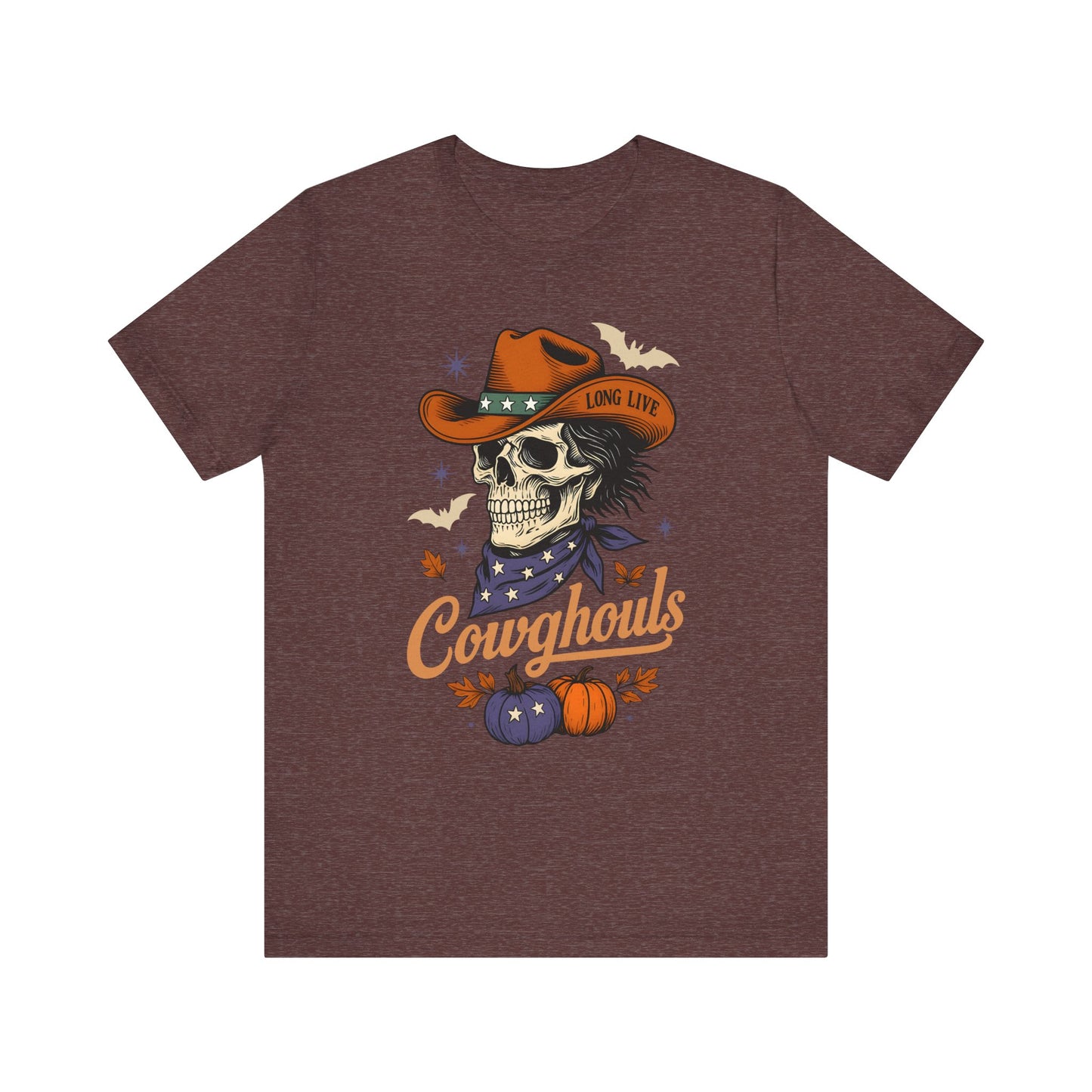Cowghouls Shirt – Long Live Halloween Skeleton Cowboy Western Ghost Tee
