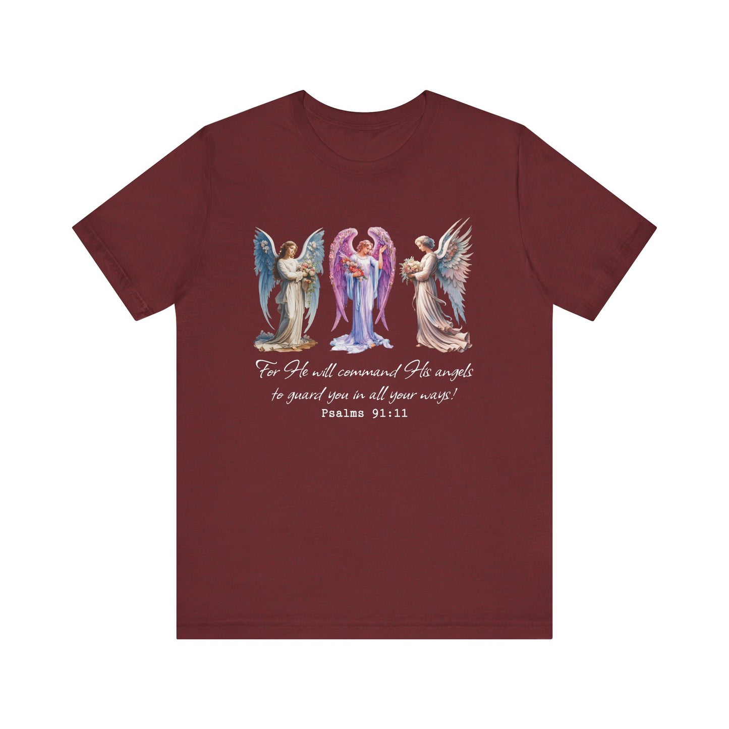 Angel Guardian Shirt – Christian Bible Verse Psalm 91:11 Faith Tee