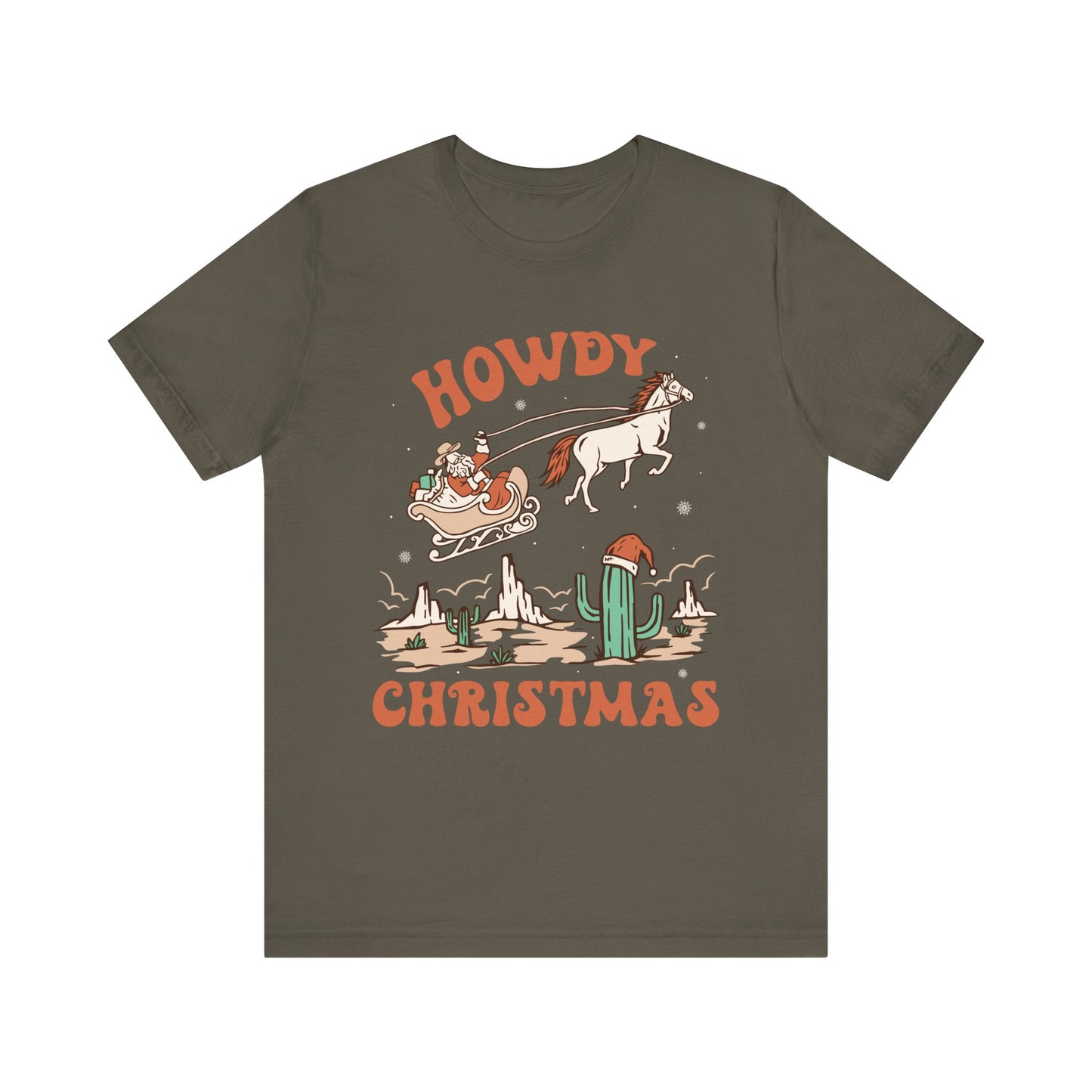 Howdy Christmas Shirt – Vintage Cowboy Santa on Horse Retro Western Holiday Tee