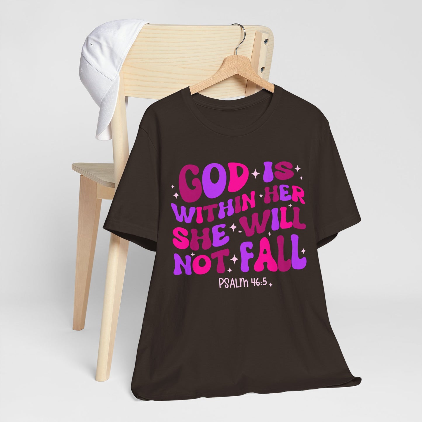 God Is Within Her She Will Not Fall Shirt – Christian Psalm 46:5 Scripture Tee