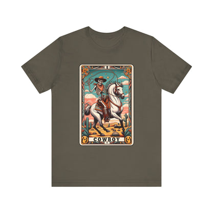 Cowboy Skeleton Tarot Card Shirt – Western Howdy Texas Rodeo Tee