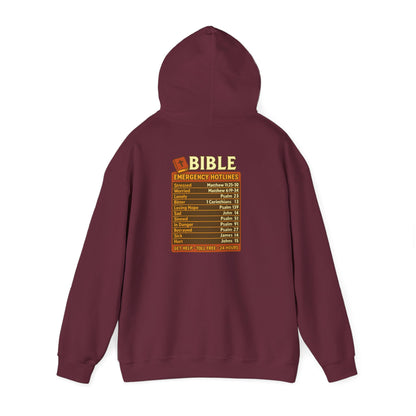 Bible Emergency Hotline Hoodie – Inspirational Christian God Faith Pullover