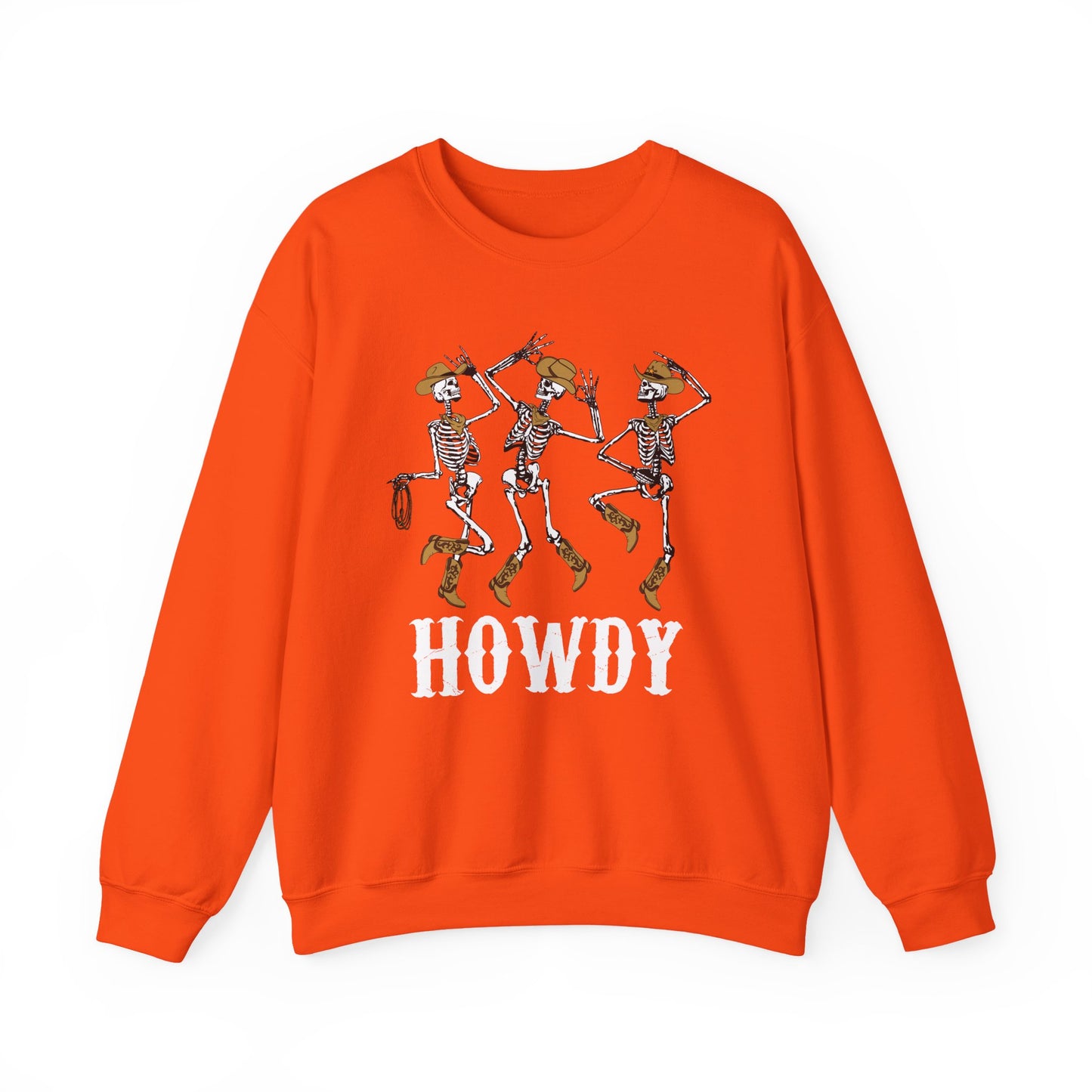 Howdy Cowboy Skeleton Sweatshirt – Western Dancing Boots Horse Pullover