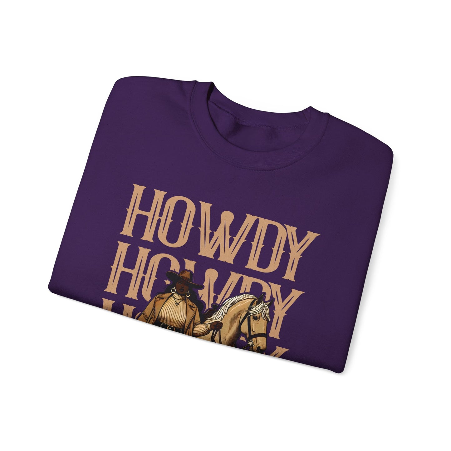 Howdy Black Cowgirl Sweatshirt – Country Western Rodeo Melanin Texas Pullover