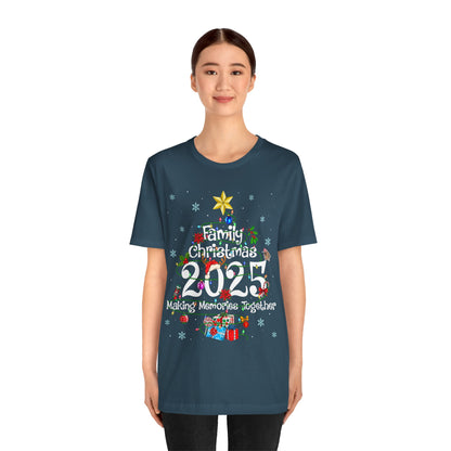 Family Christmas 2025 Tree Shirt – Festive Holiday Lights Matching Pajama Tee