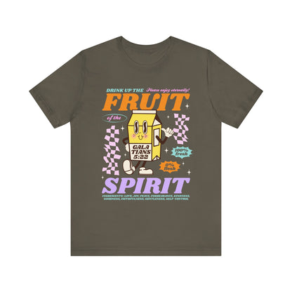 Christian Fruit Shirt – Drink Up Milk Bottle Faith Graphic Tee