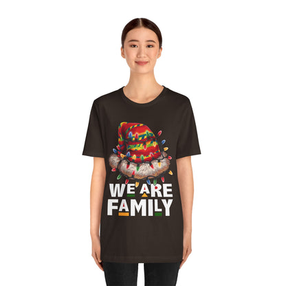 We Are Family Black Christmas Shirt – Afrocentric Matching Holiday Melanin Tee