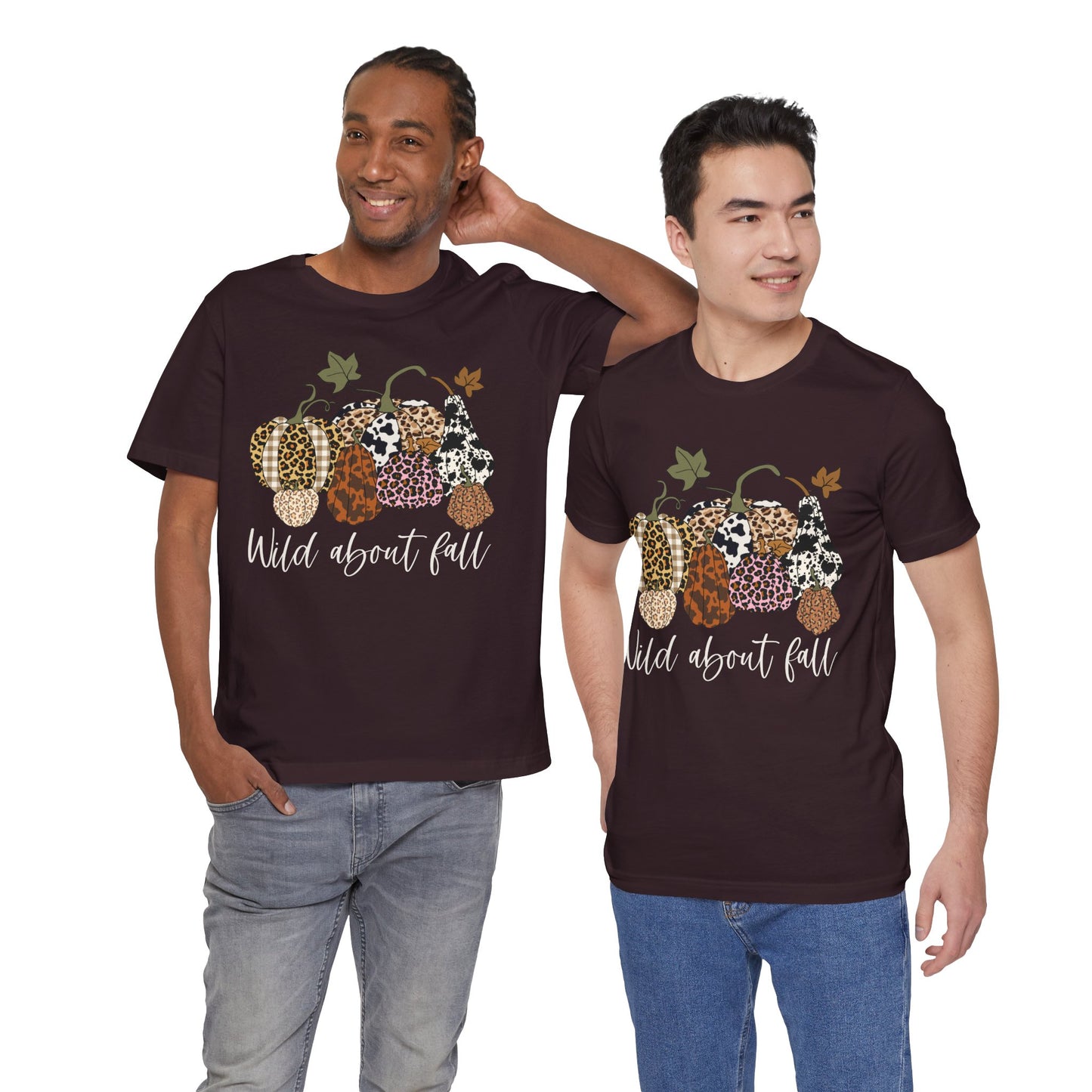 Wild About Fall Shirt – Pumpkin Leopard Plaid Autumn Thanksgiving Tee