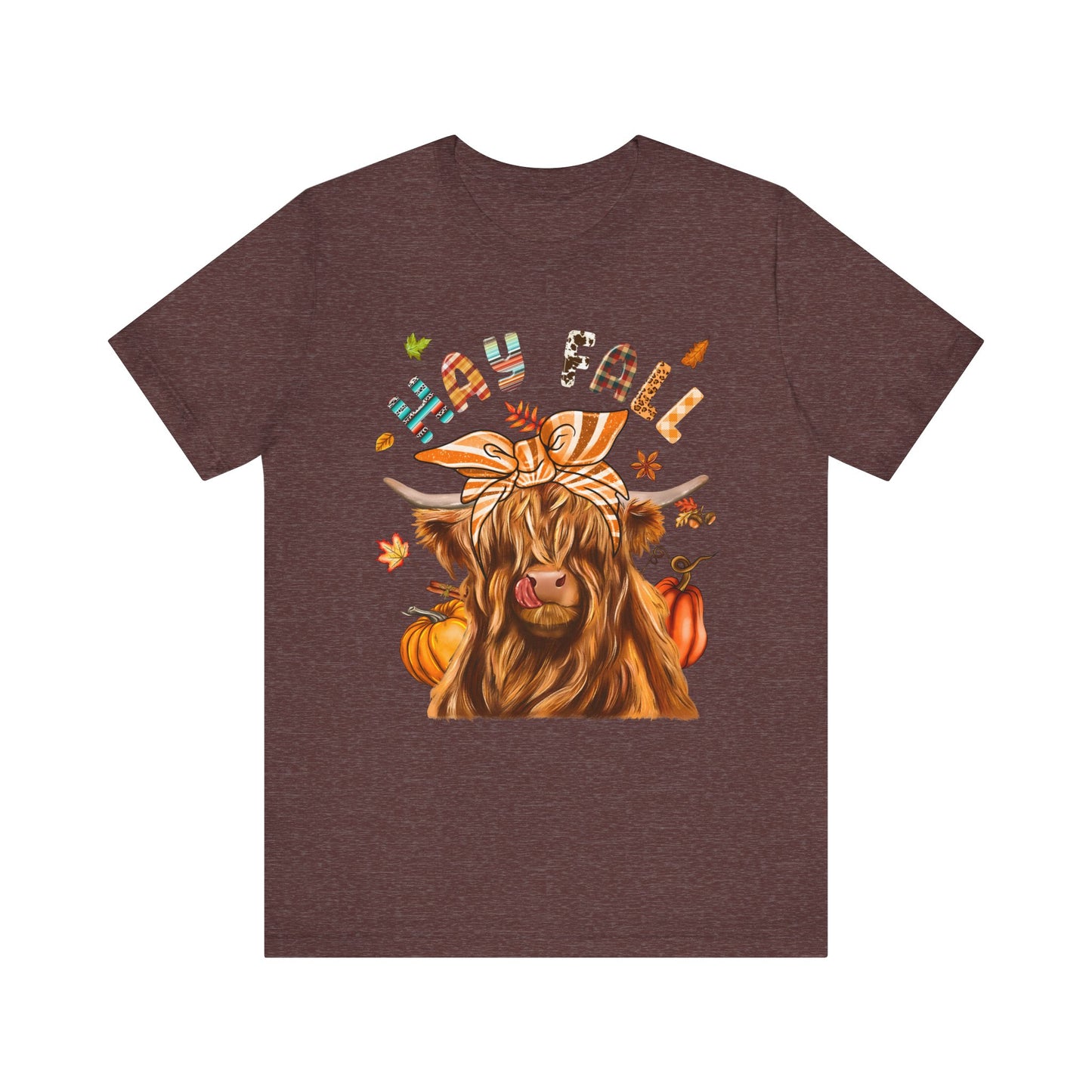 Hay Fall Highland Cow Shirt – Thankful Heifer Cute Farm Girl Thanksgiving Tee