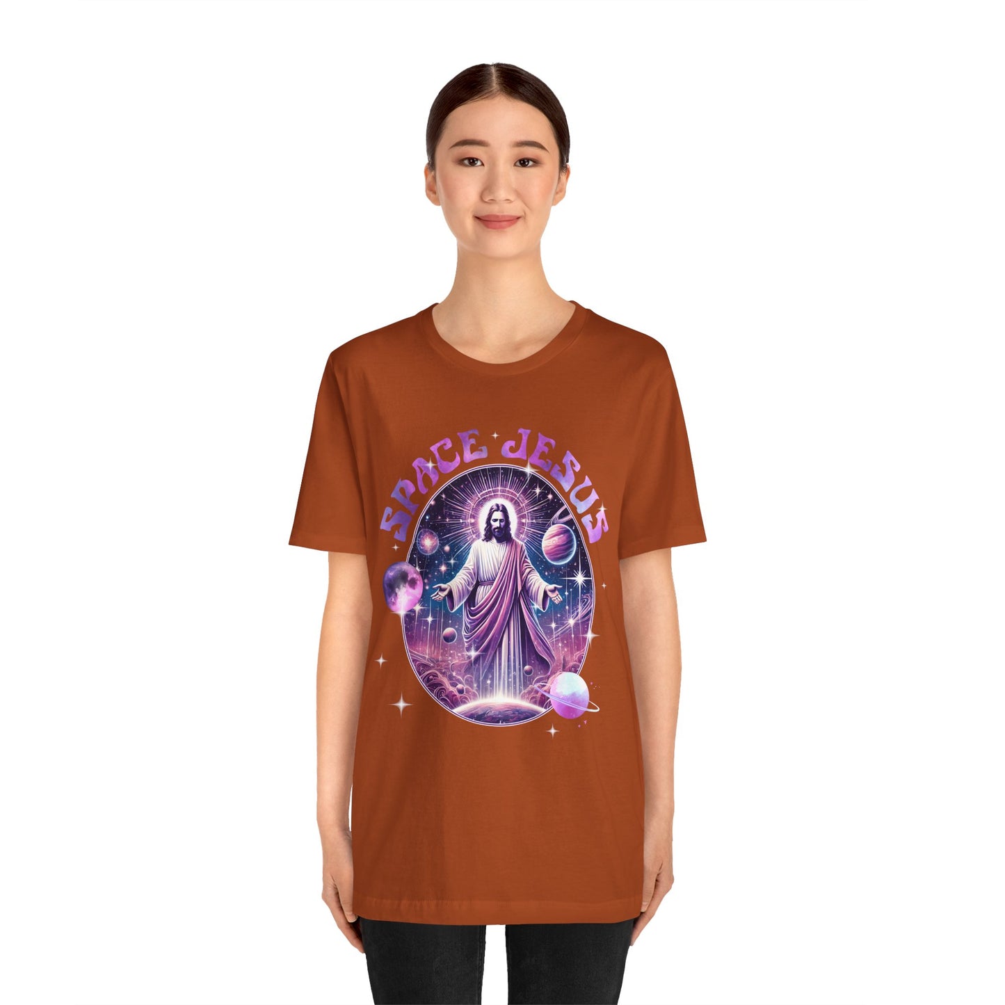 Space Jesus Galaxy Shirt – Cosmic Christian Planet Faith Graphic Unisex Tee
