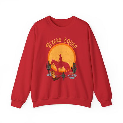 Texas Squad Cowboy Sweatshirt – Riding Horse Howdy Western Rodeo Pullover