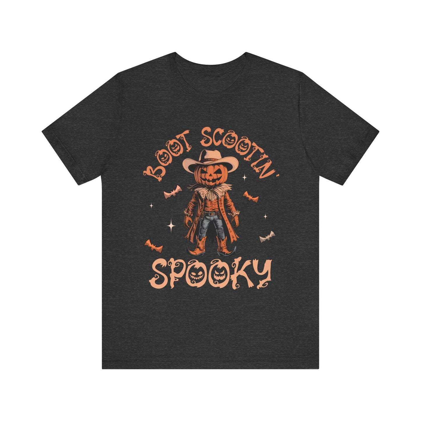 Boot Scootin’ Spooky Shirt – Funny Cowboy Pumpkin Head Western Halloween Tee