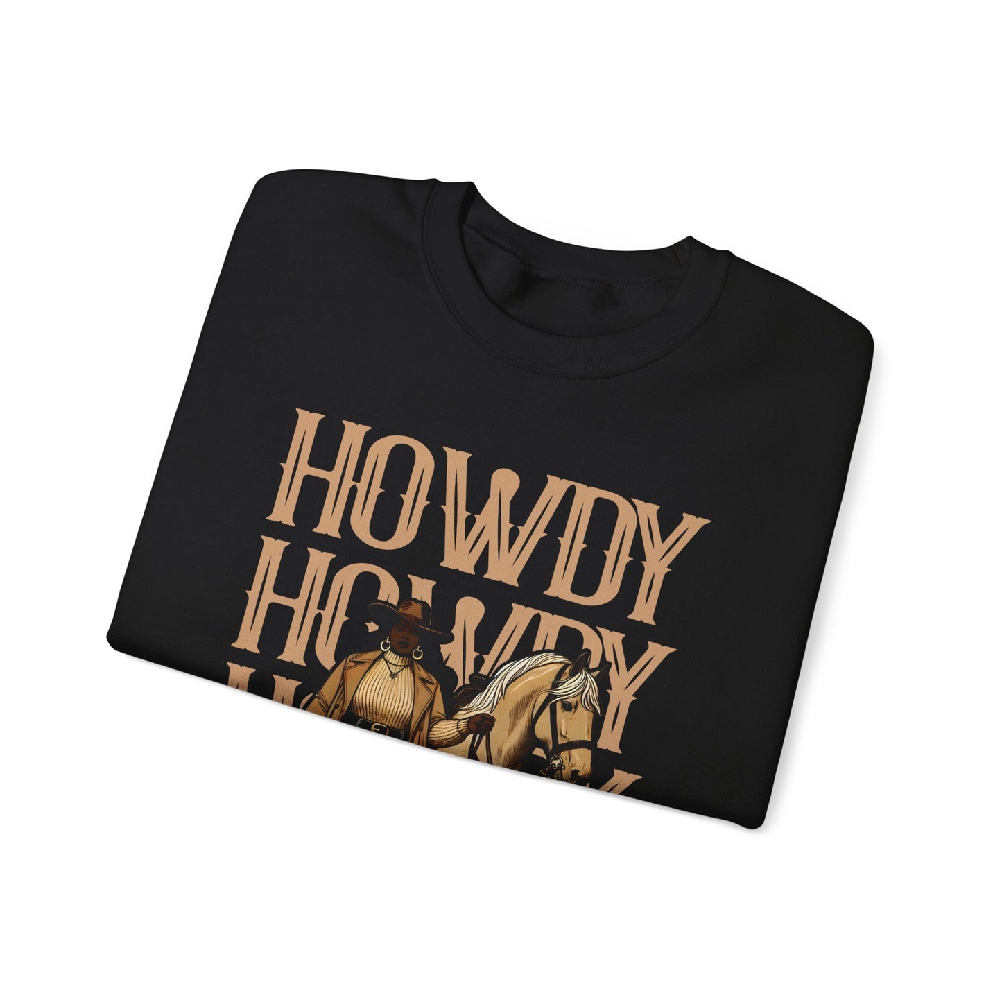Howdy Black Cowgirl Sweatshirt – Country Western Rodeo Melanin Texas Pullover