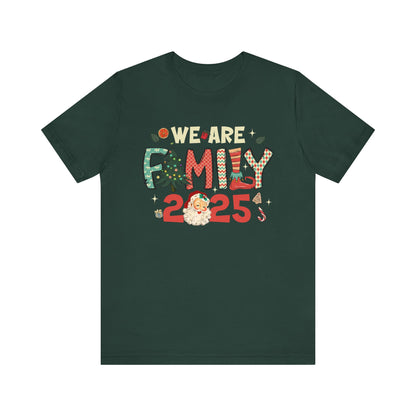 Vintage We Are Family Christmas Shirt – Retro Santa & Tree Matching Holiday Tee