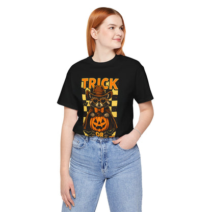 Trick or Treat Cowboy Raccoon Shirt – Cute Western Pumpkin Halloween Tee
