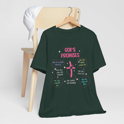 God’s Promise Shirt – Christian Rainbow Cross Bible Verse Faith Scripture Tee
