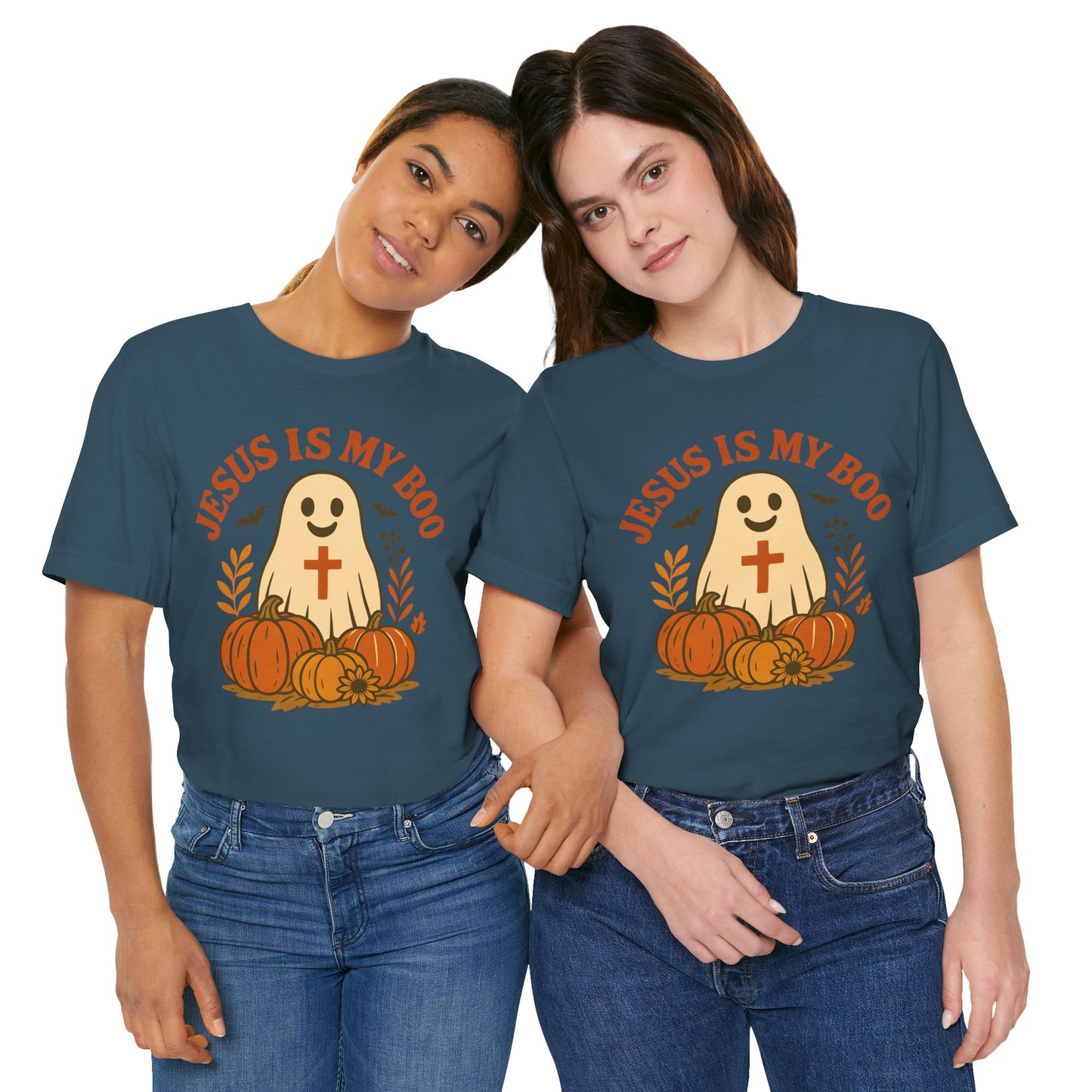 Jesus Is My Boo Shirt – Cute Christian Ghost Pumpkin Halloween Faith Tee