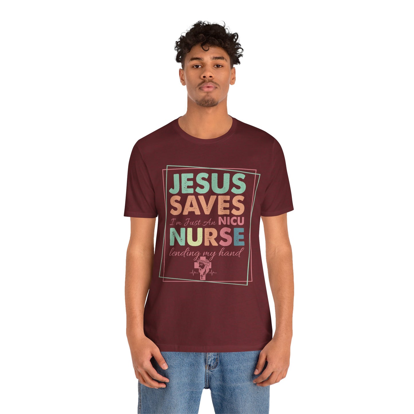 Jesus Saves NICU Nurse Shirt – Christian Neonatal Nurse Gift, Faith-Based Nurse Appreciation Tee