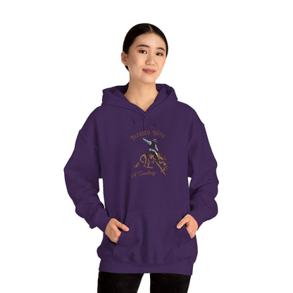 Blessed with a Cowboy Hoodie – Retro Christian Western Rodeo Country Pullover