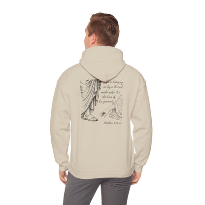 Hem of His Garment Hoodie – Matthew Bible Verse Christian Faith Pullover