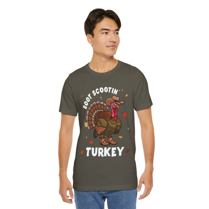 Thanksgiving Cowboy Turkey Shirt – Boot Scootin’ Western Rodeo Tee