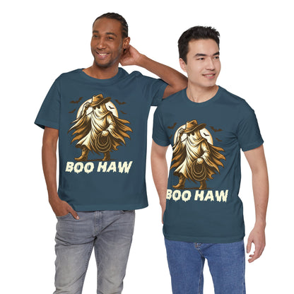 Boo Haw Shirt Ghost Cowboy Western Halloween Tee, Funny Rodeo Spirit Fall Outfit