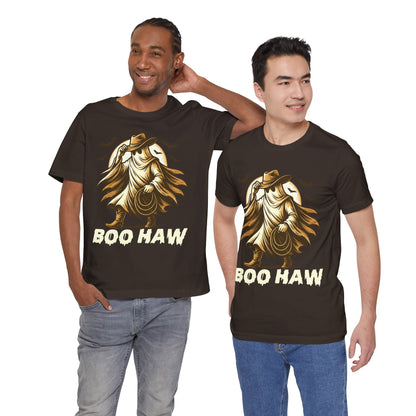 Boo Haw Shirt Ghost Cowboy Western Halloween Tee, Funny Rodeo Spirit Fall Outfit