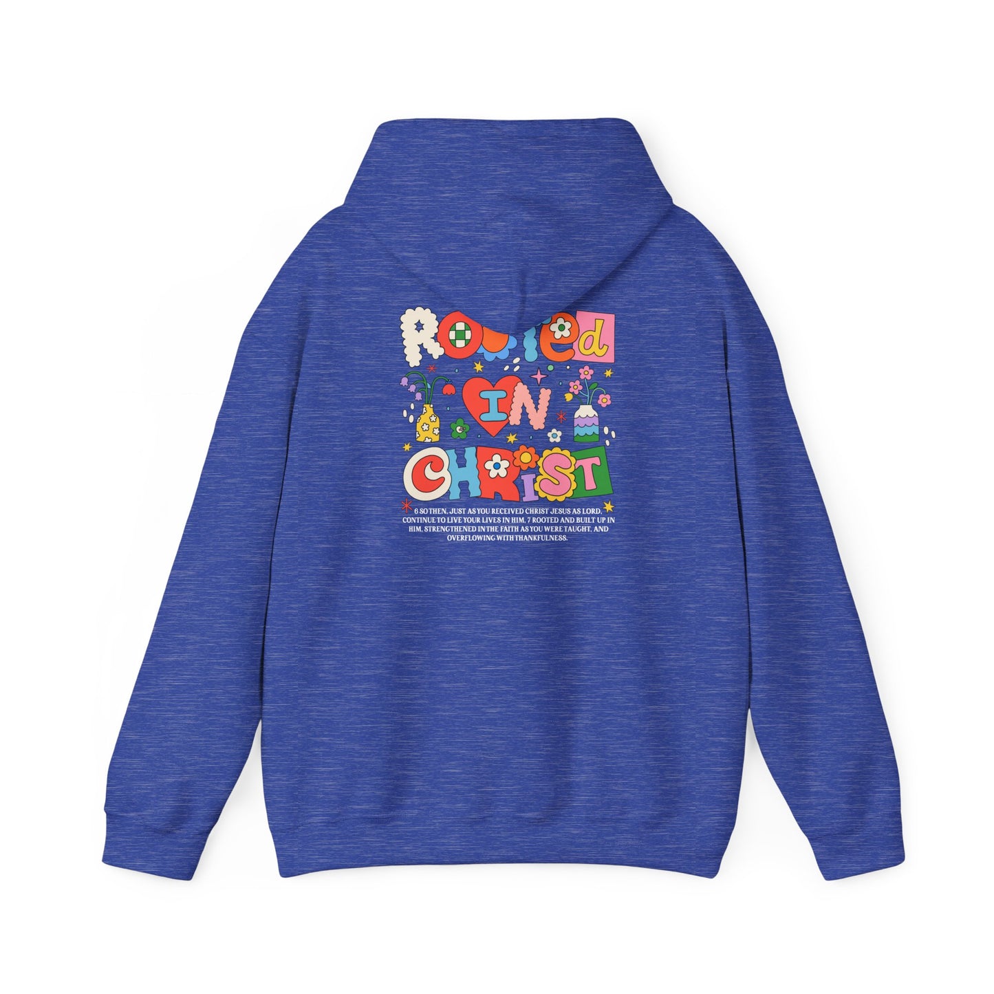 Rooted in Christ Hoodie – Floral Wildflowers Grow in Grace Christian Pullover