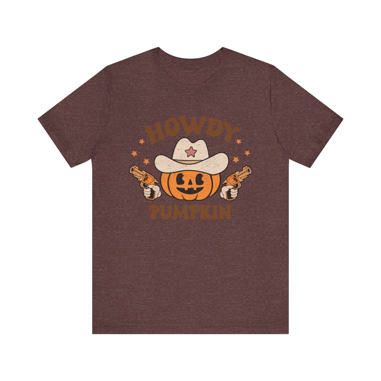 Howdy Pumpkin T-Shirt, Retro Western Cowboy Cowgirl Halloween Tee