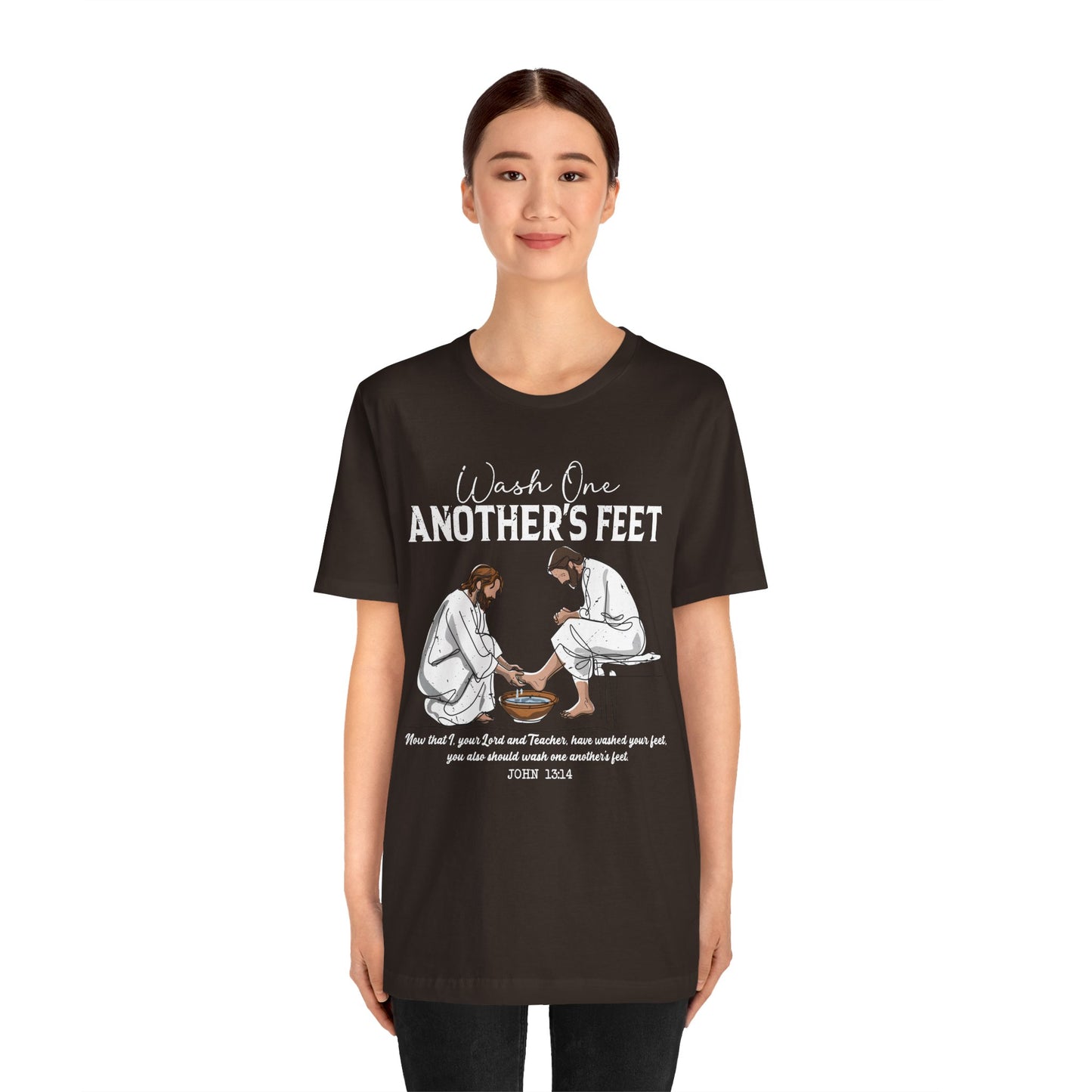 Wash One Another’s Feet Shirt – John 13:14 Christian Servant Heart Tee