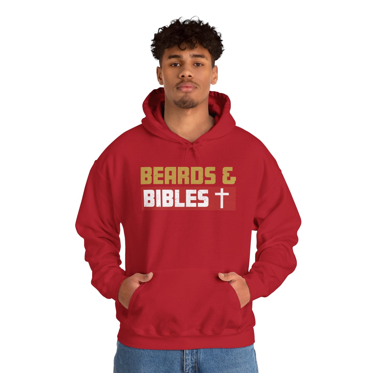 Beards and Bibles Dad Hoodie – Christian Retro Father’s Day Pullover