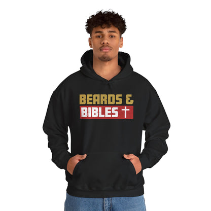 Beards and Bibles Dad Hoodie – Christian Retro Father’s Day Pullover