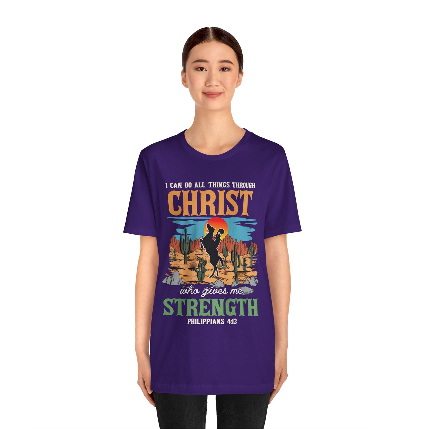 I Can Do All Things Through Christ Shirt – Western Rodeo Christian Tee