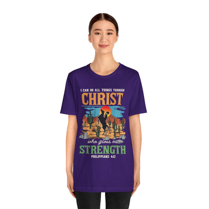 I Can Do All Things Through Christ Shirt – Western Rodeo Christian Tee