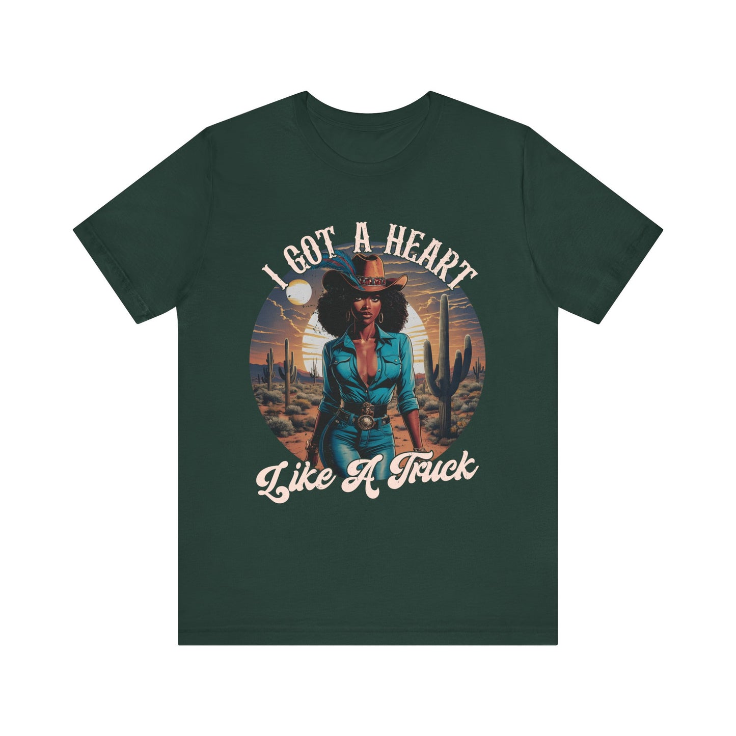 Heart Like A Truck Shirt – Black Cowgirl Christian Desert Western Tee