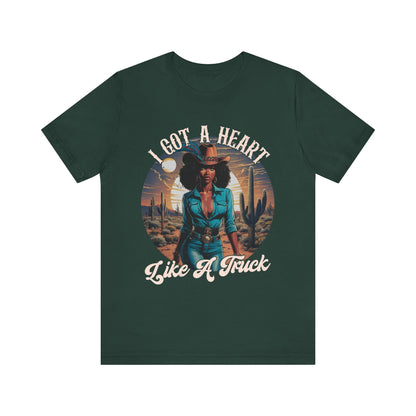 Heart Like A Truck Shirt – Black Cowgirl Christian Desert Western Tee