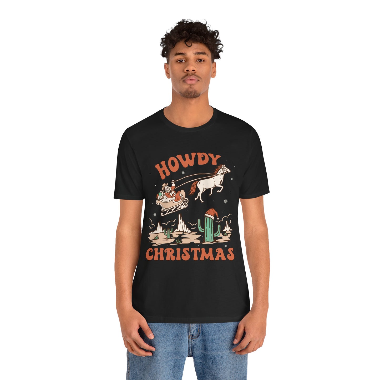 Howdy Christmas Shirt – Vintage Cowboy Santa on Horse Retro Western Holiday Tee