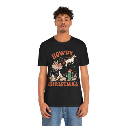 Howdy Christmas Shirt – Vintage Cowboy Santa on Horse Retro Western Holiday Tee
