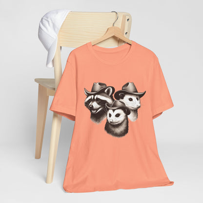 Cowboy Trash Trio Shirt – Opossum Raccoon Western Rodeo Funny Tee