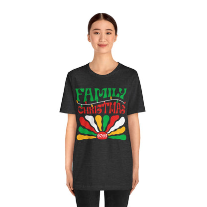 Family Christmas 2025 Shirt – Retro Groovy Matching Holiday Sunburst Tee