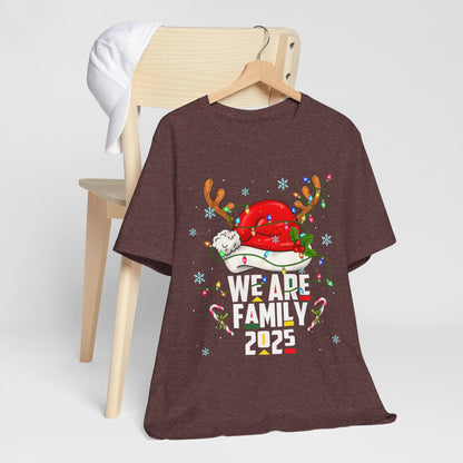 We Are Family 2025 Shirt – Afro Christmas Tree & Santa Matching Black Family Tee