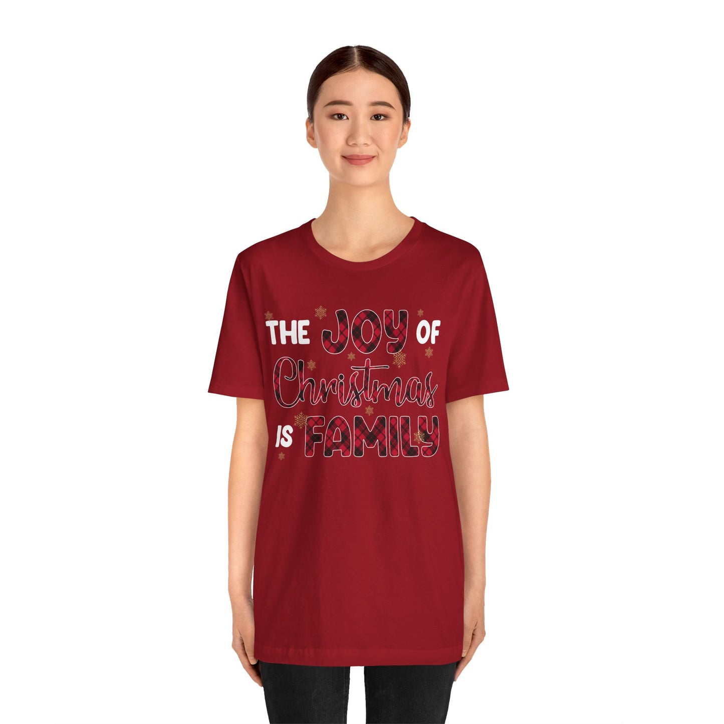 The Joy of Christmas is Family Shirt – Buffalo Plaid Matching Holiday Tee