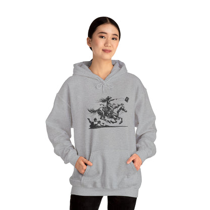 Cowgirl Riding Horse Hoodie – Christian Scripture Western Rodeo Texas Pullover