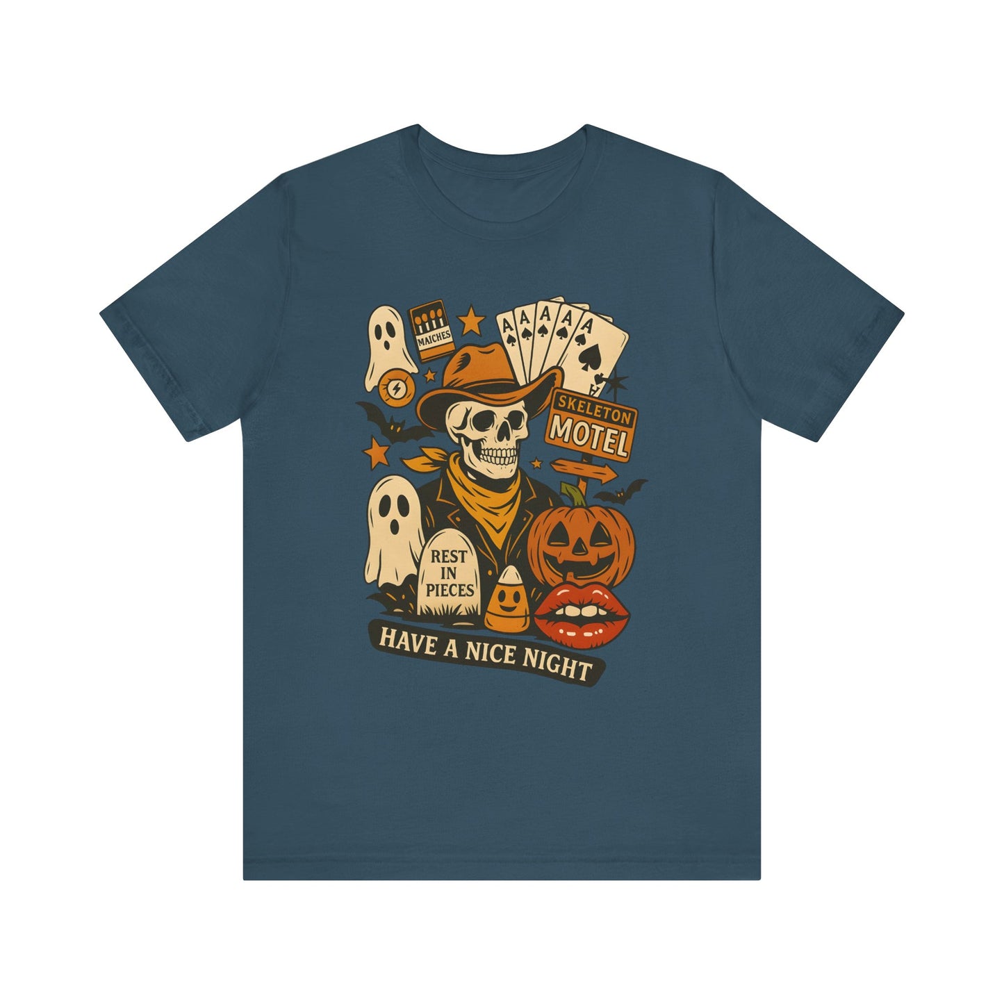 Have A Nice Night Shirt – Spooky Cowboy Skeleton Western Halloween Tee