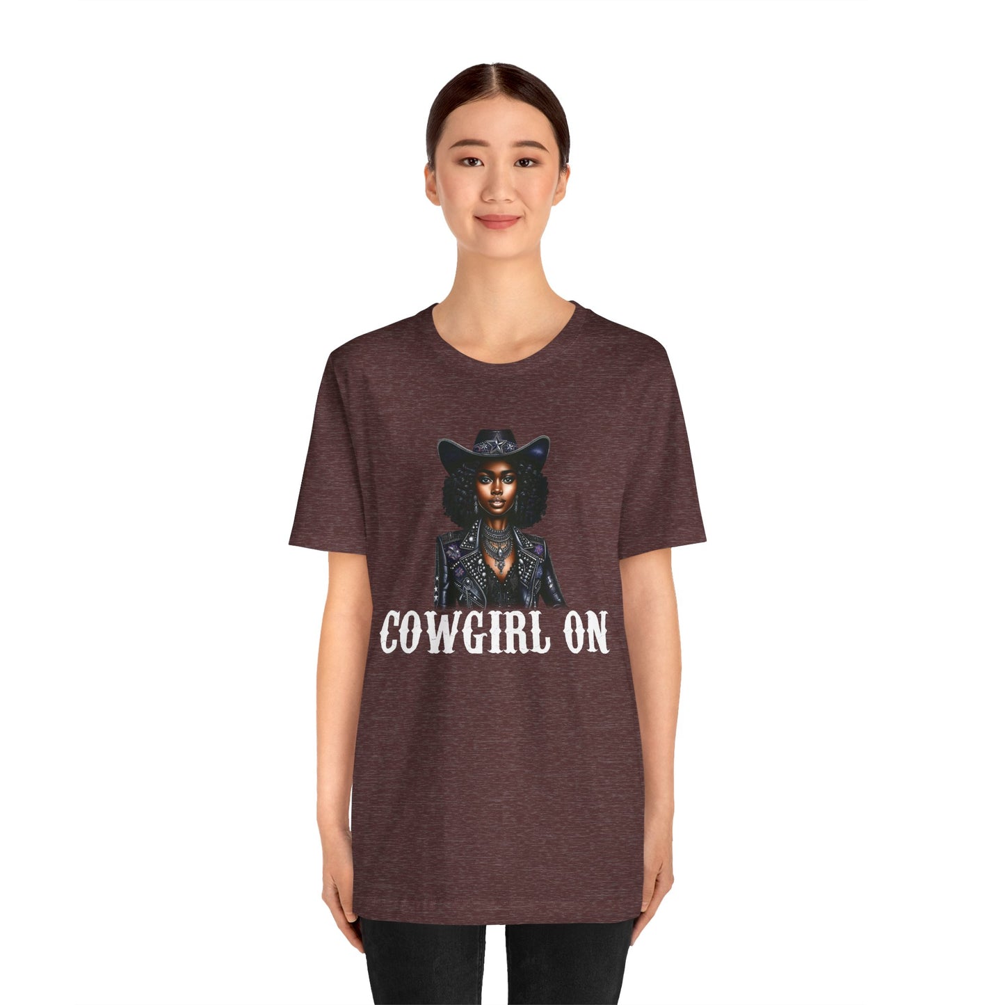 Cowgirl on Black Shirt – Howdy Southern Western Rodeo Texas Tee