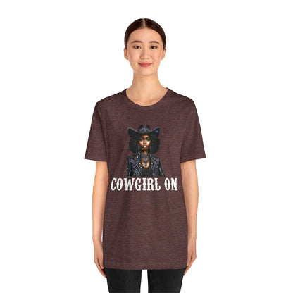 Cowgirl on Black Shirt – Howdy Southern Western Rodeo Texas Tee