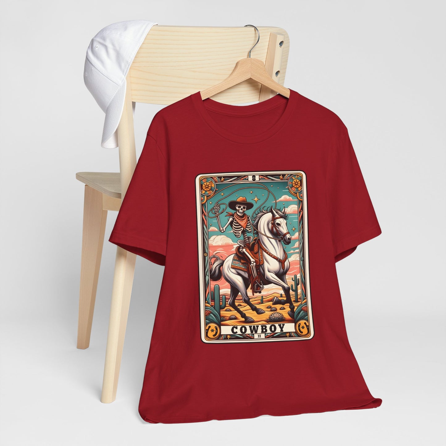 Cowboy Skeleton Tarot Card Shirt – Western Howdy Texas Rodeo Tee